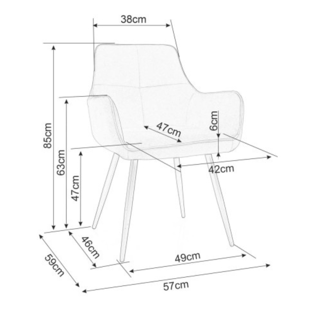 SI LIME Beige design Upholstered indoor chair